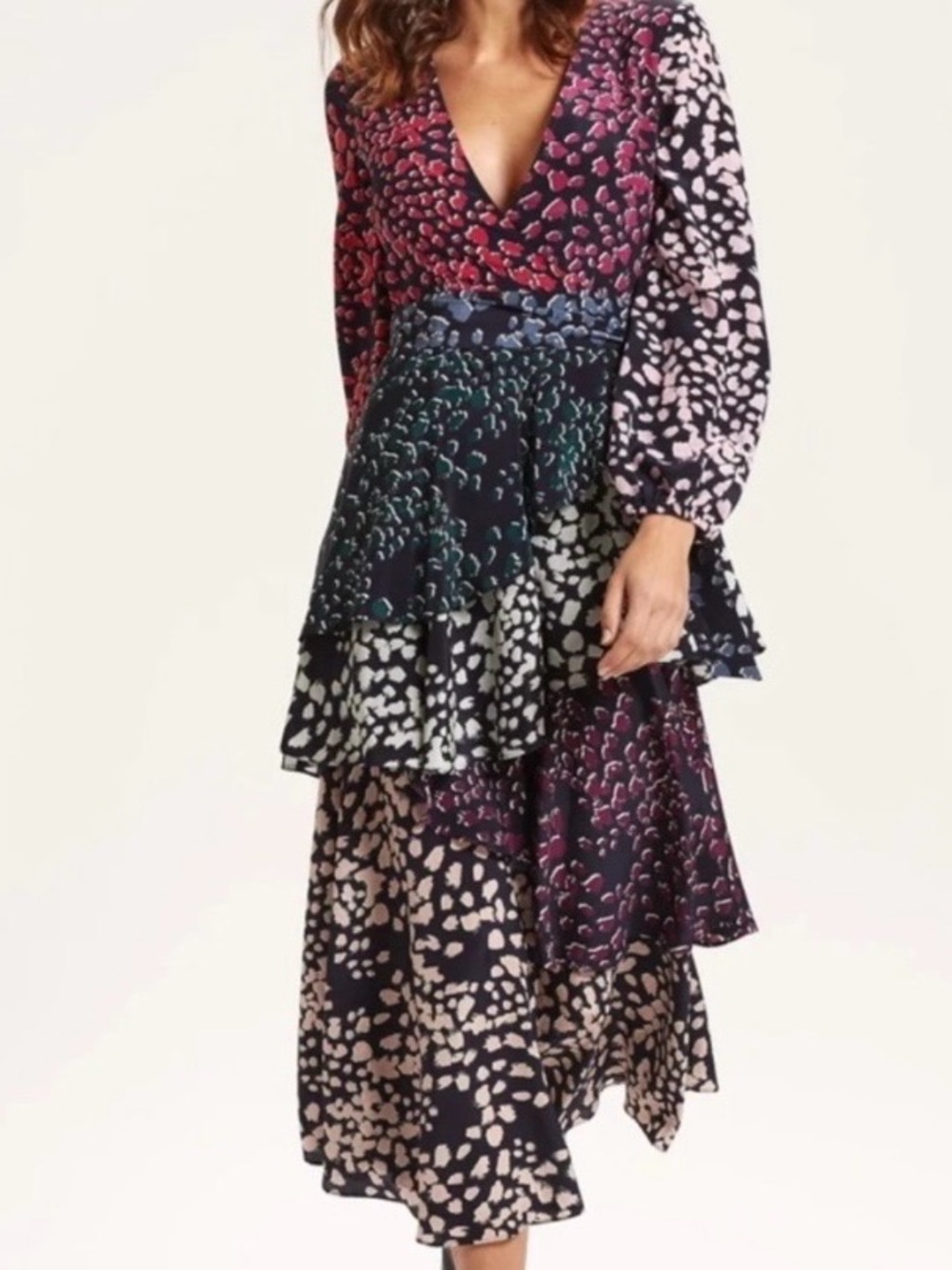 Marie Oliver Silk Tessa Tiered
Maxi Dress Size 4